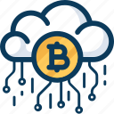 bitcoin, blockchain, cloud, cryptocurrency, currency, network, technology