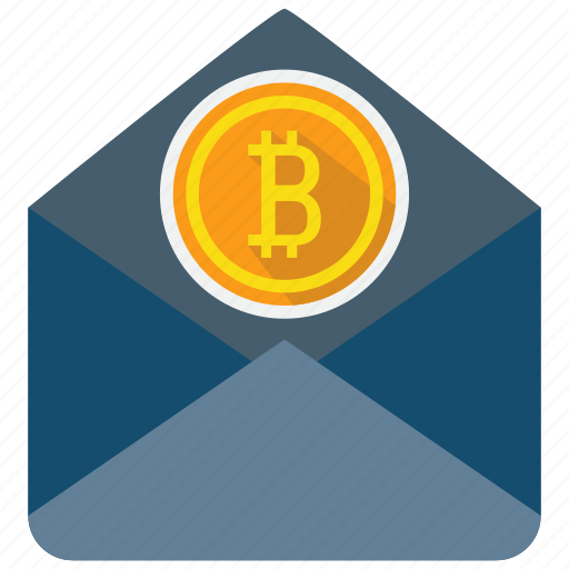 Bitcoin, coin, cryptocurrency, letter, mail, message icon - Download on Iconfinder