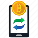 bitcoin, coin, cryptocurrency, digital money, mobile, trade, trading