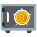 bitcoin, crypto, currency, digital money, safe, strongbox, vault