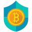 bitcoin, coin, cryptocurrency, payment, protection, shield 