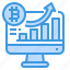 bar, graph, bitcoin, cryptocurrency, digital, currency, increase 