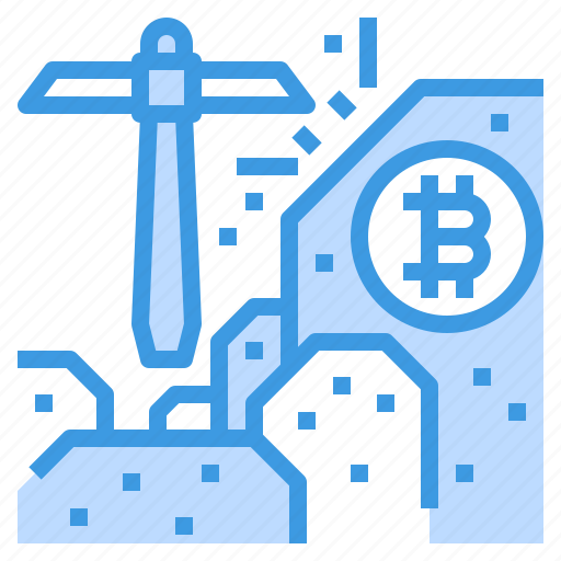 Bitcoin, cryptocurrency, mining, coin, pickaxe icon - Download on Iconfinder