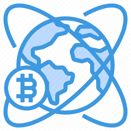 Global, bitcoin, cryptocurrency, world, business icon - Download on Iconfinder