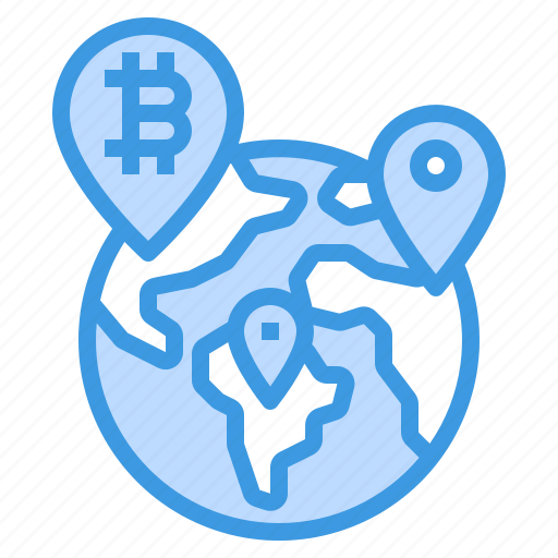 Placeholder, bitcoin, cryptocurrency, map, globe icon - Download on Iconfinder