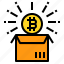 bitcoin, cryptocurrency, box, profit, transaction 