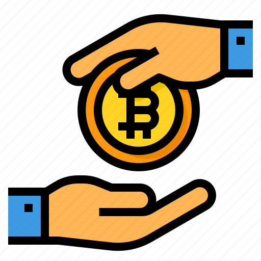 Bitcoin, cryptocurrency, payment, hand, money icon - Download on Iconfinder