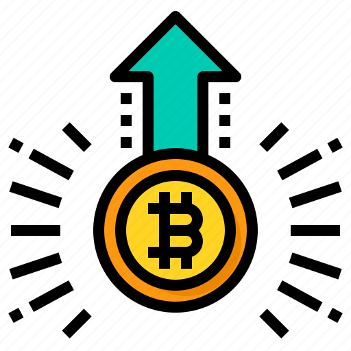 Increase, bitcoin, cryptocurrency, value, up, arrow icon - Download on Iconfinder