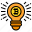 light, bulb, bitcoin, cryptocurrency, digital, currency, innovation 