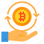 change, bitcoin, cryptocurrency, digital, currency, circular, arrows 