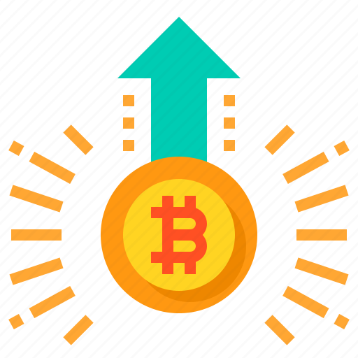 Increase, bitcoin, cryptocurrency, value, up, arrow icon - Download on Iconfinder