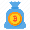 money, bag, bitcoin, cryptocurrency, finance, digital, currency