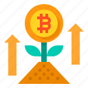 plant, bitcoin, cryptocurrency, digital, currency, growth