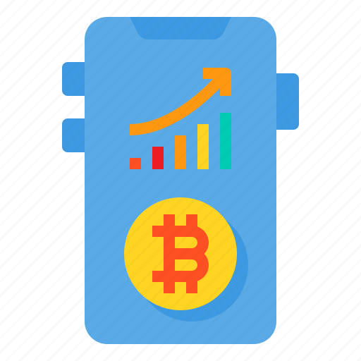 Trade, bitcoin, cryptocurrency, increase, smartphone icon - Download on Iconfinder