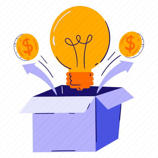 Innovation, idea, creativity, light bulb, out of the box, business, finance icon - Download on Iconfinder