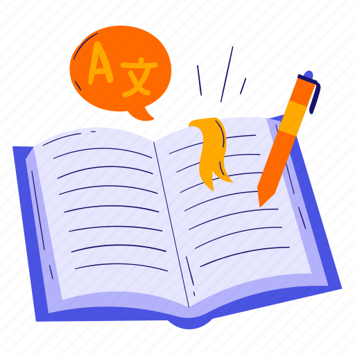 Dictionary, book, writing, language, translate, school, education icon - Download on Iconfinder