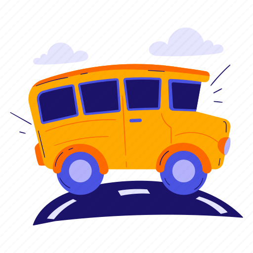 School bus, bus, station, transportation, student, school, education icon - Download on Iconfinder