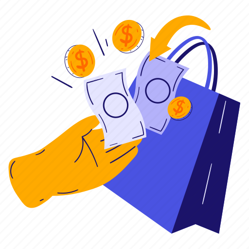 Cashback, payment, money, shopping bag, savings, shopping, e-commerce icon - Download on Iconfinder