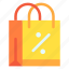 ecommerce, shopping, percent, bag, discount 