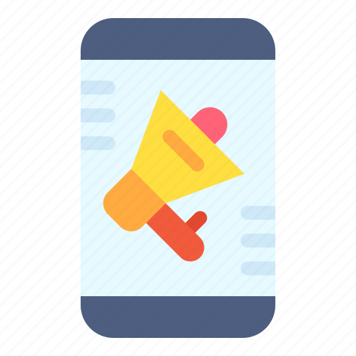 Marketing, content, phone, mobile, megaphone icon - Download on Iconfinder