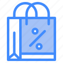 ecommerce, shopping, percent, bag, discount