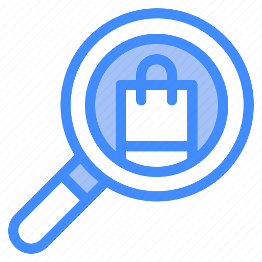 Search, magnifier, find, commerce, bag, shopping, zoom icon - Download on Iconfinder