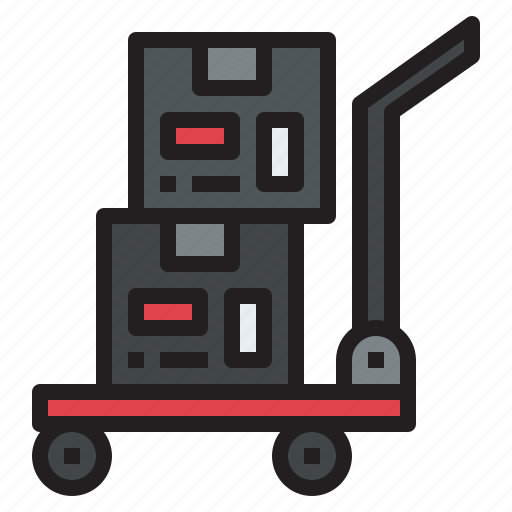 Trolley, delivery, package, boxs icon - Download on Iconfinder