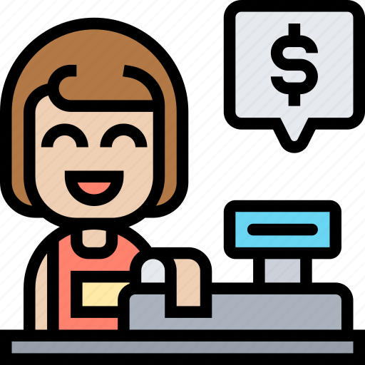 Cashier, counter, pay, buy, store icon - Download on Iconfinder
