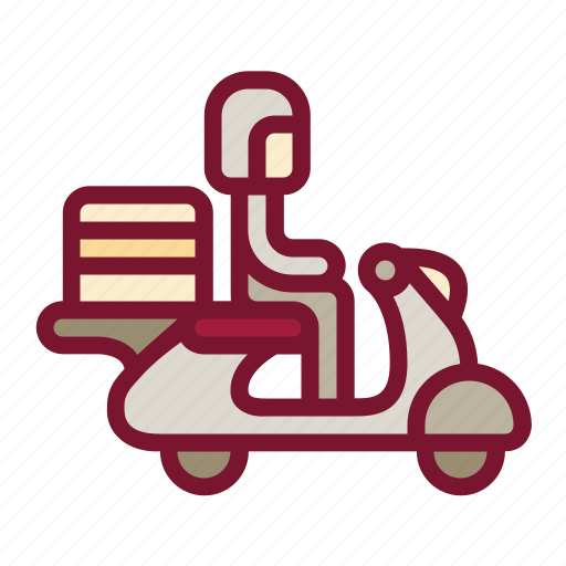 Delivery, scooter, black, friday, e-commerce, shopping, vehicle icon - Download on Iconfinder