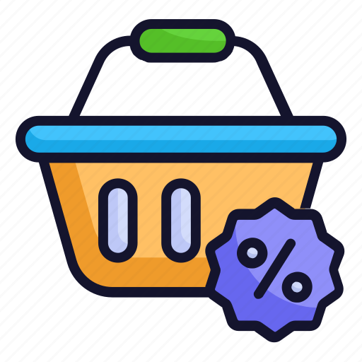 Shopping discount, basket, shopping, offer, black friday icon - Download on Iconfinder