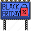billboard, poster, offer, discount, announcement, advertising, black, friday 