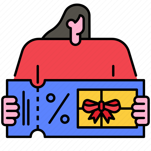Coupon, sale, black, friday, offer, gift, voucher icon - Download on Iconfinder