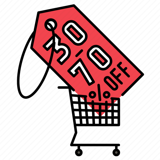 Sale, discount, offer, tag, label, percent, cart icon - Download on Iconfinder