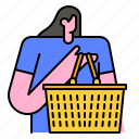 shopping, basket, buyer, purchase, woman, contain, customer