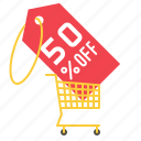 percent, offer, percentage, sales, discount, shopping, cart