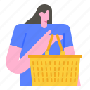 shopping, basket, buyer, purchase, woman, contain, customer