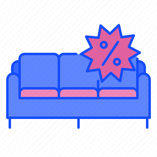 Furniture, percent, sale, discount, sofa, shopping icon - Download on Iconfinder