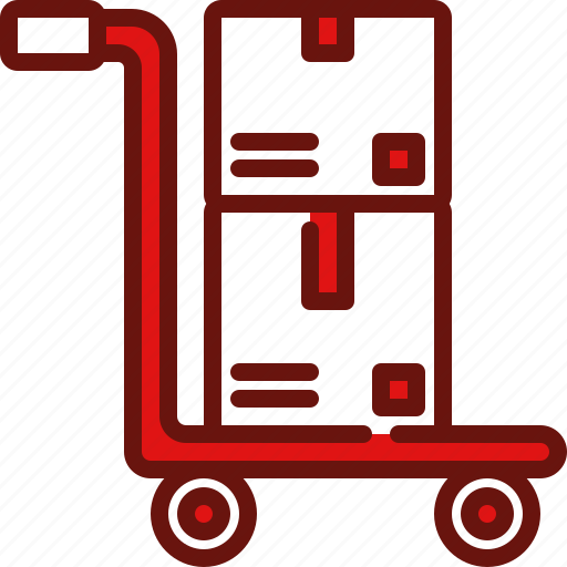 Trolley, luggage, cart, hotel, service, shipping, delivery icon - Download on Iconfinder