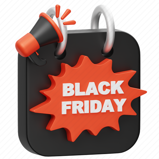 Black friday, sale, advertising, business, discount, shopping, ecommerce 3D illustration - Download on Iconfinder