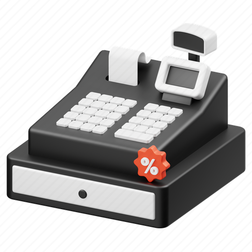 Cash register, money, payment, shopping, cashier, finance, currency 3D illustration - Download on Iconfinder