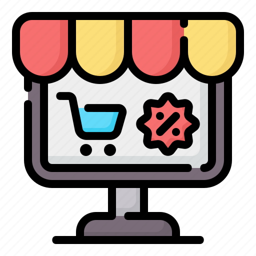 Online, shopping, commerce, and, cart, discount, website icon - Download on Iconfinder