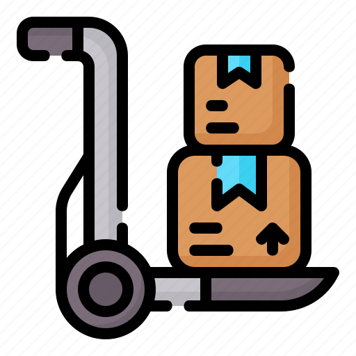 Trolley, shipping, and, delivery, commerce, shopping, bag icon - Download on Iconfinder