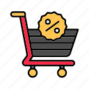 trolley, sale, discount, black friday, shopping, cart