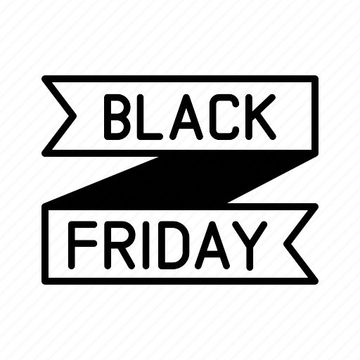Black friday, promotions, discount, ribbon icon - Download on Iconfinder