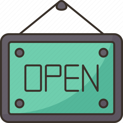 Open, sign, store, front, service icon - Download on Iconfinder