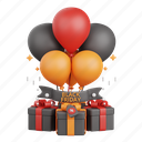 balloon, black, friday, sale, discount, shopping, party, ecommerce, celebration 