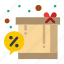 box, discount, gift, shopping 