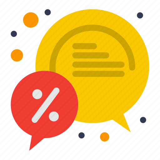 Bubble, chat, discount, percent, sale icon - Download on Iconfinder