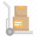 trolley, shipping, and, delivery, loader, package, industry, cart