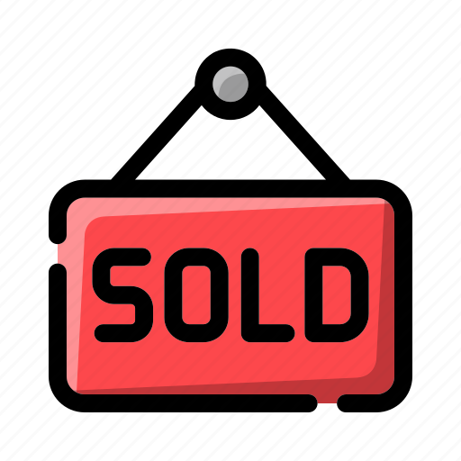 Sold, out, sign, label, badge, retail, shop icon - Download on Iconfinder